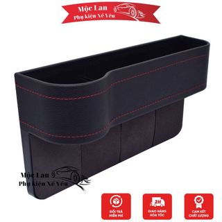 1 Khay cốc Để Đồ Bọc Da Cao Cấp Nhét Khe Ghế Ô Tô - khay để giấy tờ chai nước