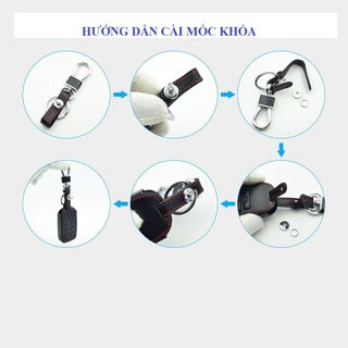 Bao da chìa khóa Hyundai Creta 4 nút - bảo vệ chìa khóa ô tô - tặng móc khóa