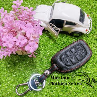 Bao da chìa khóa Hyundai Creta 4 nút - bảo vệ chìa khóa ô tô - tặng móc khóa