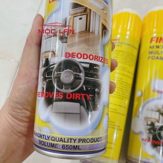 Chai xịt tẩy nội thất đa năng - chai xịt bọt dạng tuyết tẩy sạch nội thất ô tô hàng FINEKING