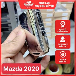 Ốp Chìa Khóa Mạ Crom Mazda 3 New 2020 - Bản To Nút Viền - Bao Khóa Tráng Gương Cao Cấp Tặng Móc Thất Lạc giá sỉ
