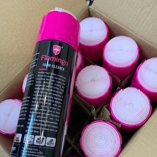 Hàng mới về - Chai xịt bọt vệ sinh đồ da Flamingo làm sạch ghế da , trần nỉ và nội thất ô tô nhà cửa