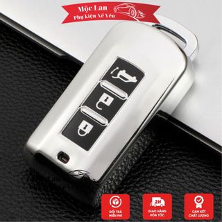 Bao chìa khóa TPU mạ crom xe Mitsu Xpander- kèm móc khóa - màu bạc giá sỉ