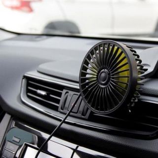 [ Hàng mới về ] quạt đôi mini 12v cắm tẩu usb trên ô tô - quạt siêu mát cực thơm - văn phòng máy tính cắm được tiện ích