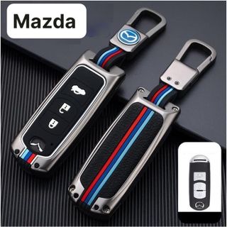 Ốp khóa kim loại bảo vệ chìa khóa xe ô tô Mazda 3 nút CX5, Mazda 6 có vân thể thao phản quang - Mộc Lan Phụ Kiện Xế Yêu