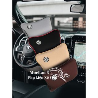 Xả lỗ Gối tựa đầu ô tô có thêu logo hãng xe Honda, Hyundai, Kia , Toyota, Mazda, Ford, Chevrolet, Mercedes, Nissan..