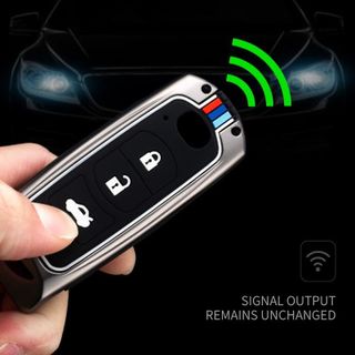 Ốp khóa kim loại bảo vệ chìa khóa xe ô tô Mazda 3 nút CX5, Mazda 6 có vân thể thao phản quang - Mộc Lan Phụ Kiện Xế Yêu