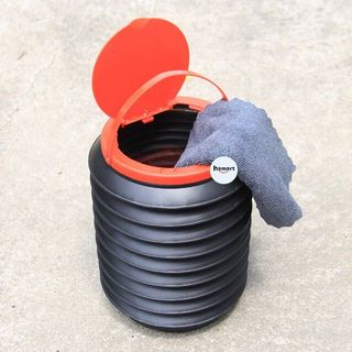 (BẢN CÓ NẮP) Thùng Rác Co Giãn Mini Để Trên Ô Tô – Dung Tích 4L