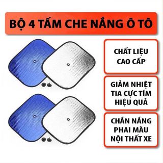 Bộ 2 Tấm Che Nắng Ô Tô, Chắn Nắng Xe Hơi Tráng Bạc Chống Nóng Chuyên Dụng - có hít chắc chắn