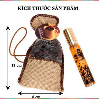 Túi thơm hạt cafe treo ô tô tủ quần áo giúp khử mùi ẩm mốc hạt nguyên chất phụ kiện ô tô Mộc Lan