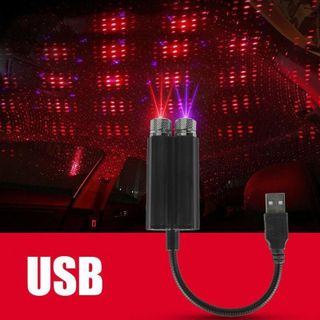 Cặp Đèn Led laser bầu trời Sao Trang Trí Nội Thất Ô Tô, Phòng Khách, Phòng Ngủ Cổng hiệu ứng ánh sáng chân cắm USB