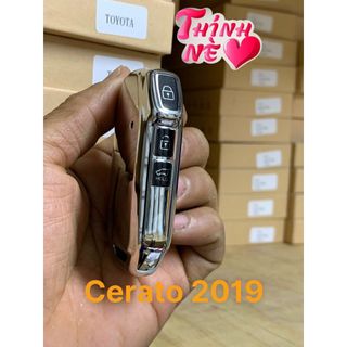 (video thực tế) Ốp chìa khóa mạ crom Kia Cerato 2019-2021 Morning K3, Rondo, Rio, Soluto, Seltos, Sorento,(chìa gập)