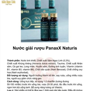 Nước giải rượu Sâm Ngọc Linh Panax Naturist (50ml x 5 chai/hộp)
