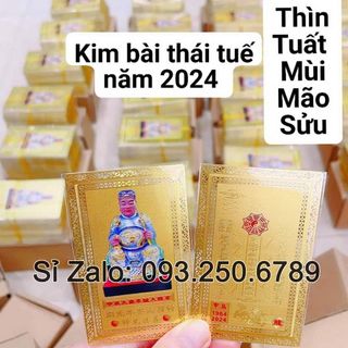 Thẻ Kim Bài Thái Tuế 2024 Bỏ Bóp Ví Cho Người Tuổi: Mão-Thìn-Dậu-Ngọ-Tý [bằng plastic] giá sỉ - giá bán buôn