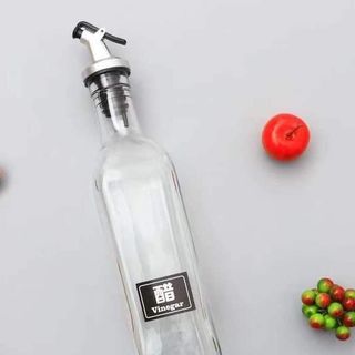 Chai Thuỷ Tinh Vuông Đựng Dầu ăn, Nước tương, Nước Mắm, Gia vị Có Vòi Rót Tiện Lợi 500ml/ Có sỉ
