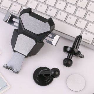 Kẹp điện thoại kim loại 2in1 - kẹp cửa gió giữ siêu chắc điện thoại trên ô tô