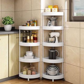 Kệ Để Đồ Nhà Tắm, Kệ Đựng Đồ Vệ Sinh Cao Cấp, Kệ Nhà Vệ Sinh Để Góc Tường Có Bánh Xe Đa Năng 4 Tầng/Có sỉ