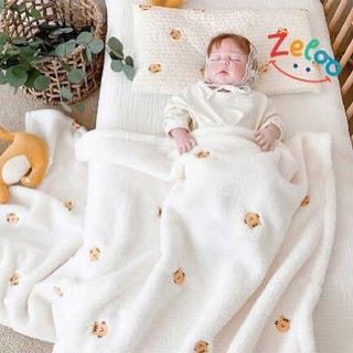 Zeloo- Chăn Lông Tuyết Mềm Mịn Thêu Họa Tiết Đẹp