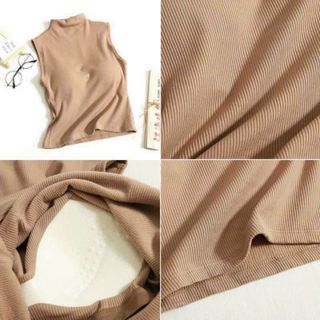 Áo nữ sát nách cổ cao gân tăm cao cấp có mút đệm ngực hàng sll sỉ Thanh Thảo