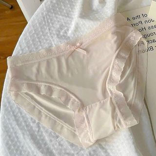 Quần lót nữ su lụa siêu mỏng không lộ viền co giãn phối nơ ren hoa hàng về sll sỉ Thanh Thảo