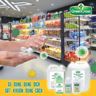 GEL RỬA TAY GREEN CROSS HƯƠNG TRÀ XANH 500ML