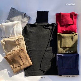 Áo len nam cổ lọ hàng Quảng Châu mềm mịn trơn 1 màu đẹp lọ-6602 giá sỉ