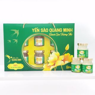 Yến Chưng Đường Phèn (30% Tổ Yến Nguyên Chất) | Yến Sào Quang Minh hộp 6 hũ giá sỉ - giá bán buôn