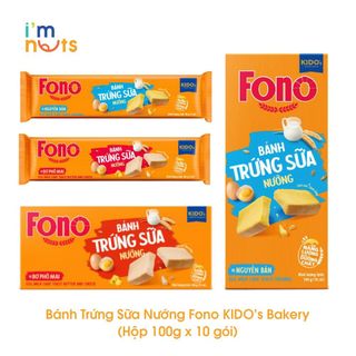 Bánh trứng sữa nướng FONO KIDOs Bakery giòn tan thơm lừng