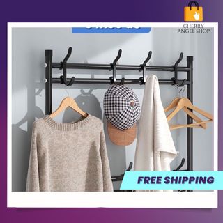 Kệ để giày dép chữ L 2 màu 4 tầng thông minh, thiết kế treo đồ đa năng, chất liệu thép chịu lực tốt