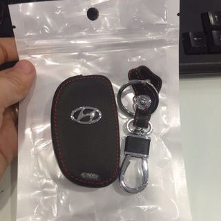 Bao da chìa khoá ô tô hyundai cao cấp - đủ dòng xe i10 tucson elantra santafe kona solaiti