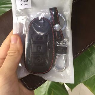 Bao da chìa khoá ô tô hyundai cao cấp - đủ dòng xe i10 tucson elantra santafe kona solaiti