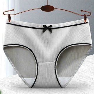 Set 5 quần lót nữ cotton gân tăm phối nơ cute viền đen kháng khuẩn cao cấp hàng sll sỉ Thanh Thảo