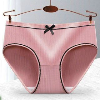 Set 5 quần lót nữ cotton gân tăm phối nơ cute viền đen kháng khuẩn cao cấp hàng sll sỉ Thanh Thảo
