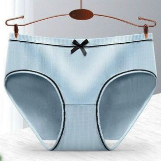 Set 5 quần lót nữ cotton gân tăm phối nơ cute viền đen kháng khuẩn cao cấp hàng sll sỉ Thanh Thảo