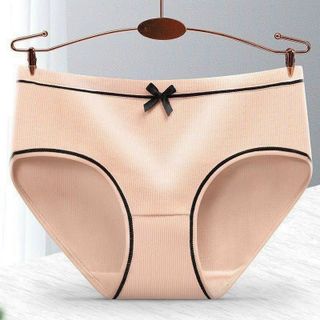 Set 5 quần lót nữ cotton gân tăm phối nơ cute viền đen kháng khuẩn cao cấp hàng sll sỉ Thanh Thảo