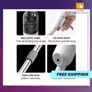 Cây Lau Nhà Phun Sương Thông Minh Cao Cấp Aurora, Lau Dọn Dễ Dàng Tiện Dụng 2 Trong 1 Đầu Xoay 360 Độ/ Có sỉ
