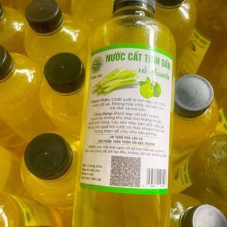 Nước lau sàn tinh dầu sả chanh 100% organic sạch khuẩn thơm mát tự nhiên chai 1000ml/ Có sỉ