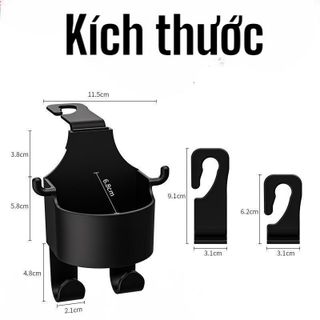 Giá Đỡ Cốc Nước Gắn Ghế Ngồi Xe Hơi Bằng abs Có Móc Treo Đồ Và Giá Đỡ Tiện Dụng Tiết Kiệm Không Gian