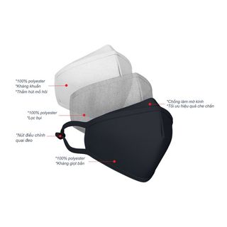 Khẩu Trang Vải Y Tế Kháng Khuẩn Cao Cấp 3 Lớp 4 Tính Năng - KT-CN-M15