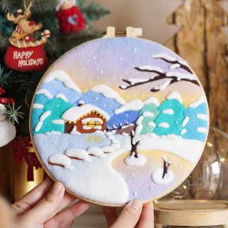 Quà Tặng Tranh Bông 3D Thêu Thủ Công Handmade Đầy Tinh Tế, Đặc Sắc Phù hợp làm quà tặng đầy ý Nghĩa ( Hàng Giá Tận Xưởng )