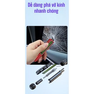 Bảng ghi số điện thoại 3 in 1 kiêm búa phá kinh và dao cắt dây đai an toàn trong trường hợp khẩn cấp