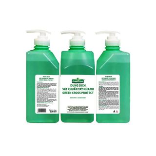 DUNG DỊCH NƯỚC SÁT KHUẨN TAY NHANH GREEN CROSS PROTECT HƯƠNG TRÀ XANH 500ML