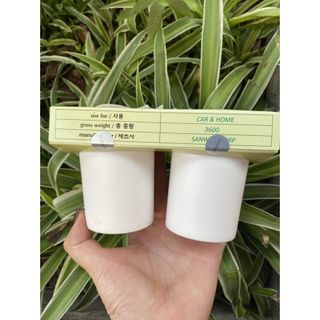 Sáp thơm nước hoa ô tô Hương Dứa Thơm chính hãng Air Freshener SANWOO Hàn Quốc - giá 1 cốc sáp