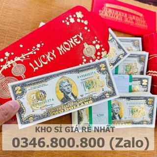 Tờ 2 Đô, 2 USD In Hình Con Rồng Con Giáp Mạ Vàng 3D Kỷ Niệm Làm Quà Tặng giá sỉ - giá bán buôn