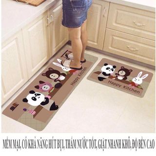 SET 2 THẢM LAU CHÂN NHÀ BẾP 3D