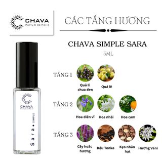 NƯỚC HOA MINI SIMPLE SARA 5ML PHONG CÁCH XỊT - CHAVA