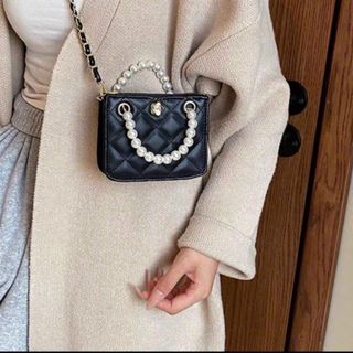 Túi Xách Đeo Chéo Đính Ngọc Trai Hình Thoi Nhỏ Xinh Thời Trang Cho Mẹ Và Bé