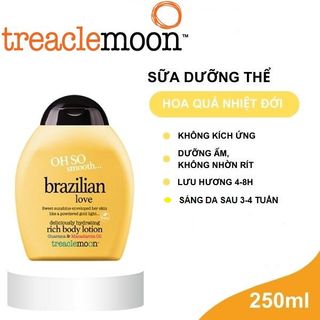 Sữa dưỡng thể Treaclemoon dưỡng ẩm da hương quả nhiệt đới 250ML nâng tone sáng và mềm mịn da giá sỉ