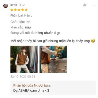 Áo dile len nam cổ tròn màu Nâu dáng thụng len mịn đẹp gile-tron-nau