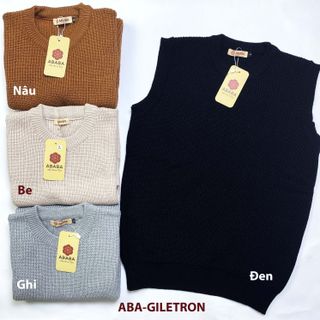 Áo dile len nam cổ tròn màu Nâu dáng thụng len mịn đẹp gile-tron-nau